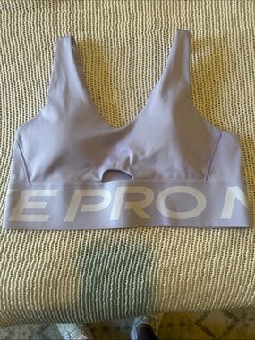 Nike Pro Lilac Convertible Sports Bra with Branded Band
